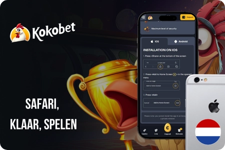 Kokobet app installeren op iPhone via Safari